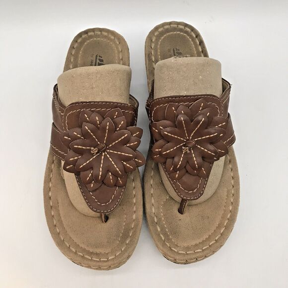 Cliffs by White Mountain Cove Sandals Womens 8M Casual Slip-On Wedge Heel Thong - Picture 5 of 9